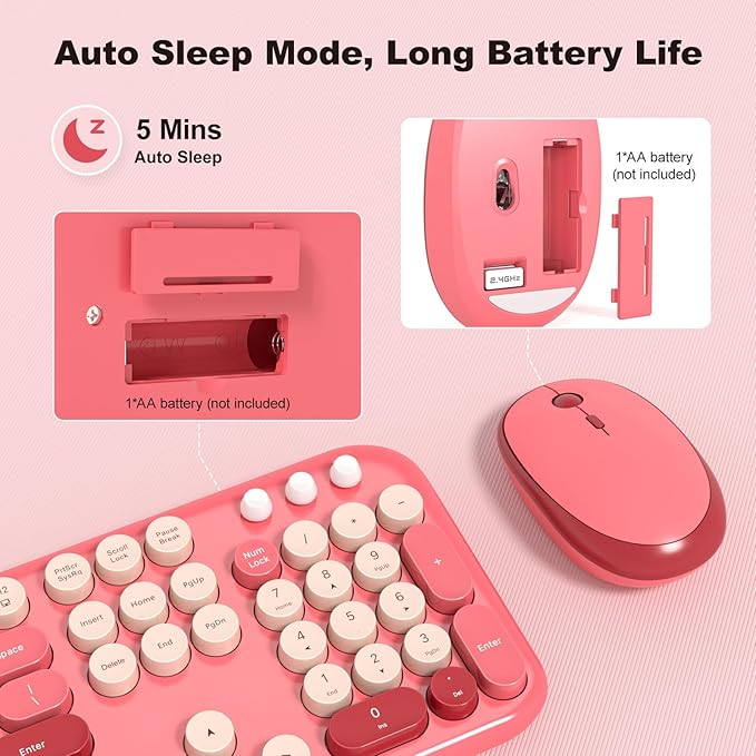 KNOWSQT Wireless Keyboard and Mouse Combo - Image 3