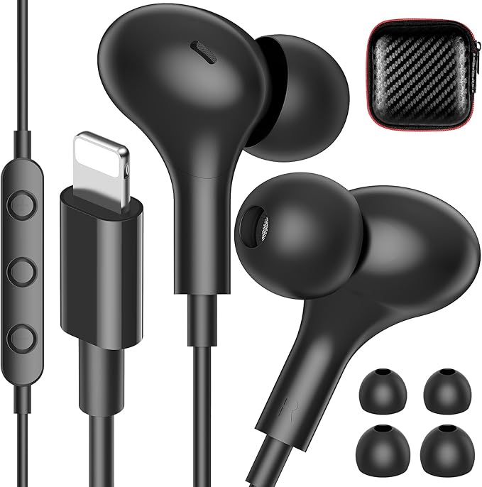 iMangoo for Apple MFi-Certified Headphones for Lightning Wired Earbuds Magnetic by iMangoo