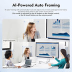 TOALLIN 4K Webcam with Microphone and Speaker, All-in-One Video Conferencing - Image 4