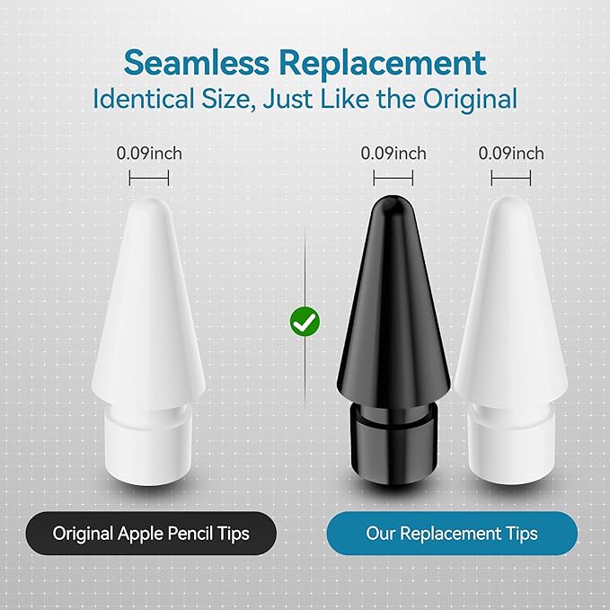 Replacement Tips for Apple Pencil Pro/1st/2nd &USB-C, 3 Pack High Sensitivity - Image 6