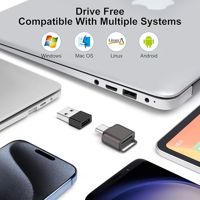 Micro SD Card Reader, BORLTER CLAMP TF Card Reader USB C 3.0 to TF/Micro SD - Image 6