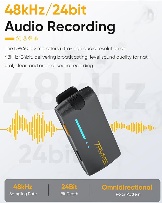 7RYMS iRay DW40 Wireless Lavalier Microphone System - Image 5