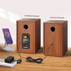 Elimavi Powered Bluetooth 5.3 Bookshelf Speakers - 60W Record Player Speakers - Image 2