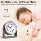 Analog Alarm Clock, Silent Non-Ticking Quartz Movement, Battery-Operated - Image 6
