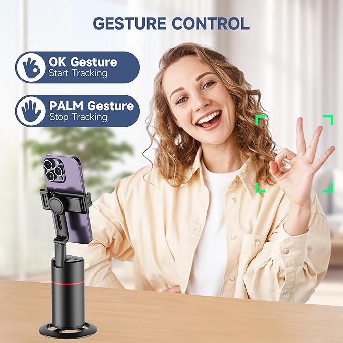 Auto Face Tracking Tripod, No App, Smart Shooting Phone Holder - Image 5