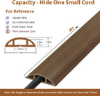 ZhiYo 4ft Cord Hider Floor for 1 Small Wire, Soft PVC Cord Covers for Wires on - Image 2
