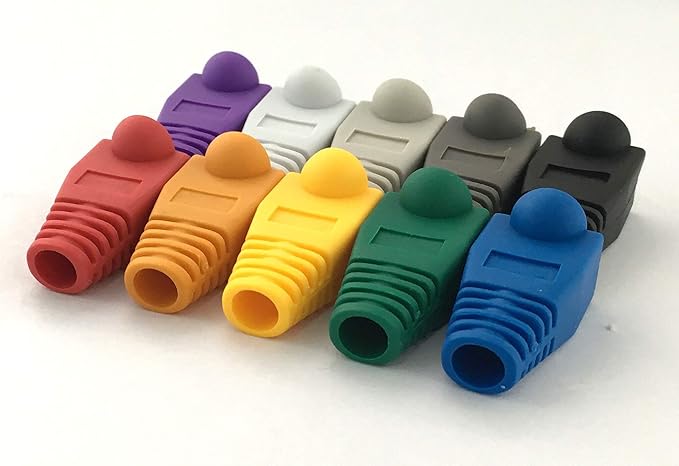 Accessbuy 100 Pack RJ45 CAT6 CAT6E CAT5 CAT5E Ethernet Network Cable Strain - Image 3