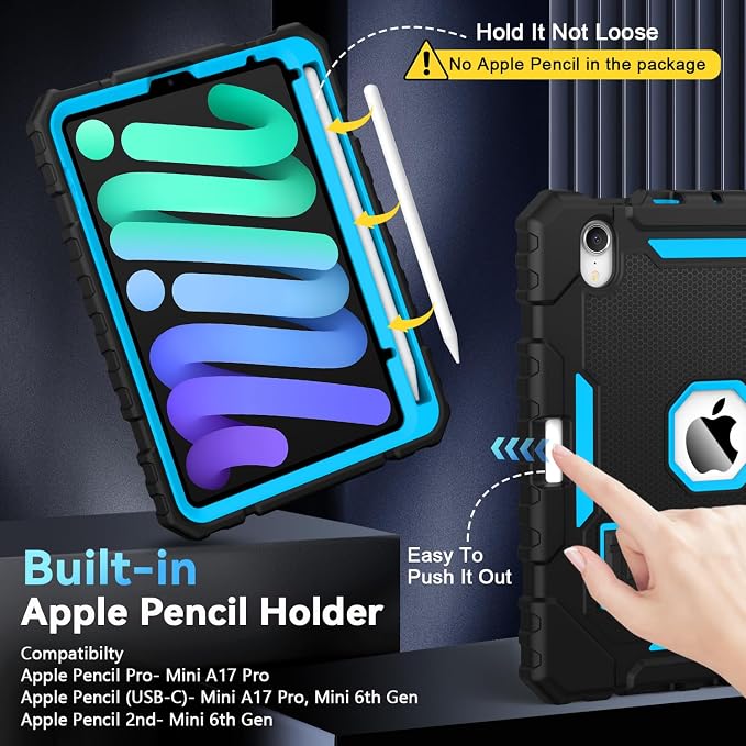 Grifobes Case for iPad Mini 7 2024 / Mini 6 2021 8.3 inch, Heavy Duty - Image 2