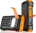 Solar Power Bank 20000mAh Built in Hand Crank and 4 Cables 22.5W Fast Charge by OOPOWEROO