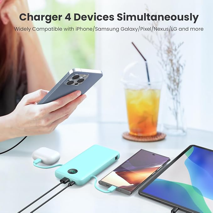 Portable Charger 13800mAh Slim USB C Power Bank - Image 4