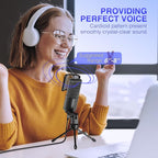 FIFINE Podcast Recording Microphone, PC USB Condenser Microphone - Image 8