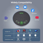 Bluetooth Speakerphone Conference Microphones, Wireless Conference Speaker - Image 9
