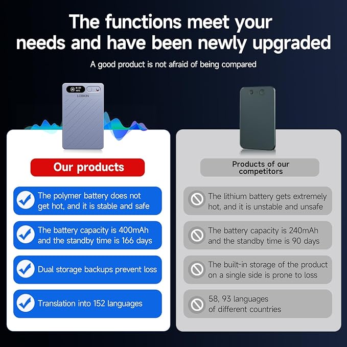 LOBKIN Ai Voice Recorder with Transcribe & Summarize, Note Voice Recorder - Image 7