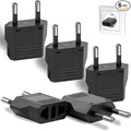 6 Pack US to Europe Plug Adapter, Type C European Travel Adapter, Outlet Wall by Romeda