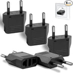 6 Pack US to Europe Plug Adapter, Type C European Travel Adapter, Outlet Wall by Romeda
