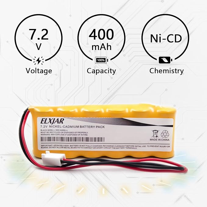 7.2V 400mAh Ni-CD Replacement Battery Pack - Image 3