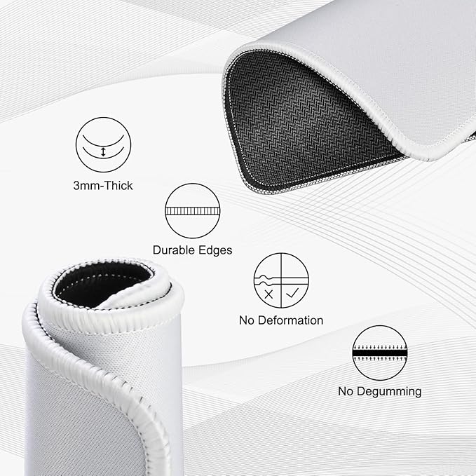 JIKIOU 3 Pack Mouse Pad with Stitched Edge, Comfortable Mouse Pads with - Image 4
