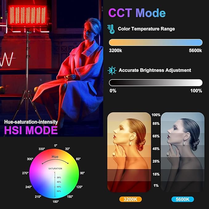 GVM 1500D RGB Video Light, 75W Photography Light - Image 4