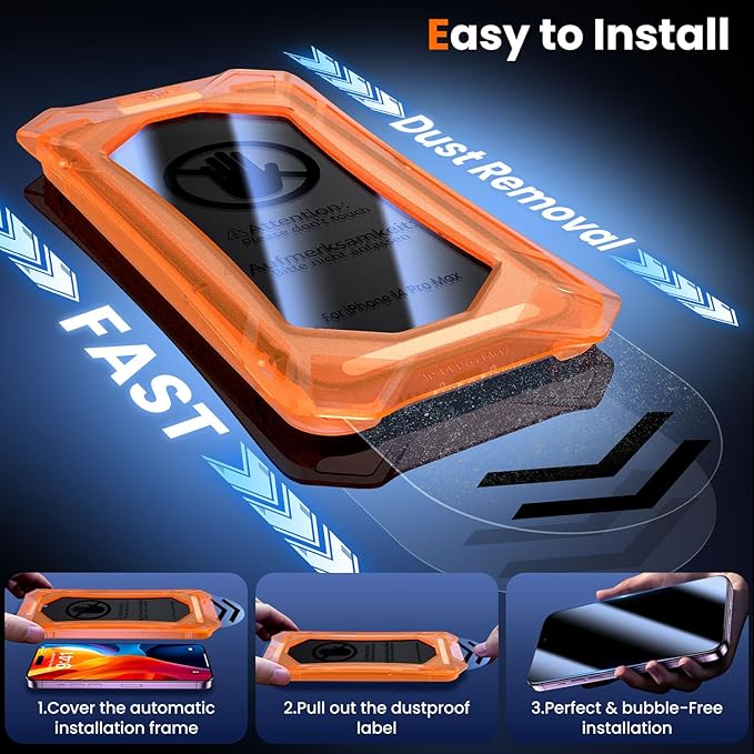 UniqueMe for iPhone 14 Pro Max Privacy Screen Protector - Image 3