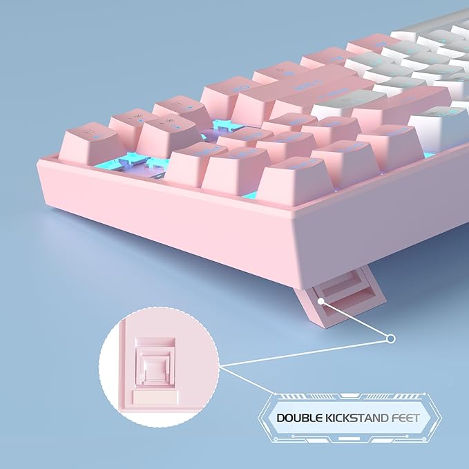 MageGee 75% Mechanical Gaming Keyboard, LED Blue Backlit, 87 Keys Compact TKL - Image 6