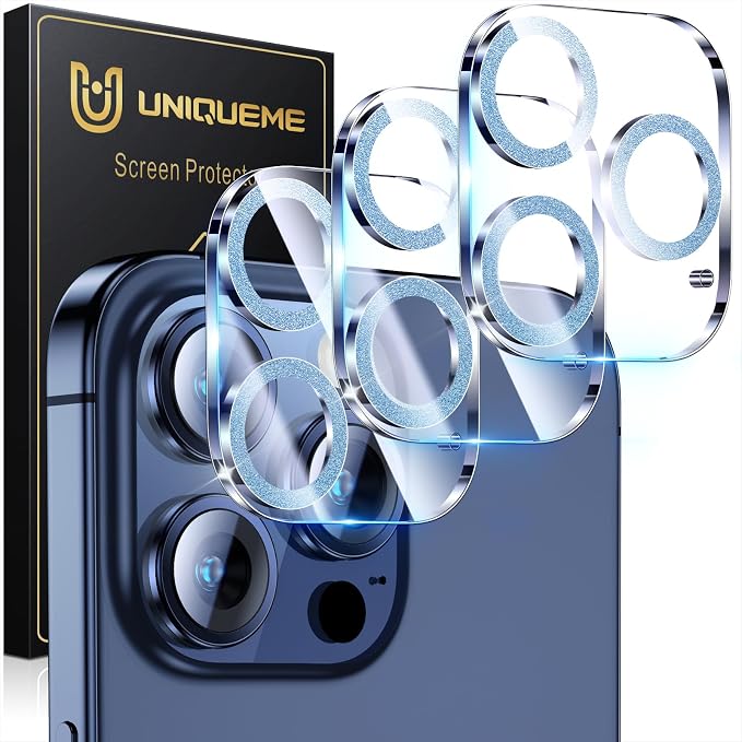 UniqueMe for 3 Pack iPhone 15 Pro/iPhone 15 Pro Max Camera Lens Protector by UniqueMe