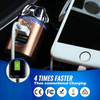 Car Air Purifier 3in1 Premium Stainless Steel Air Filter Ionizer w/Dual USB - Image 6