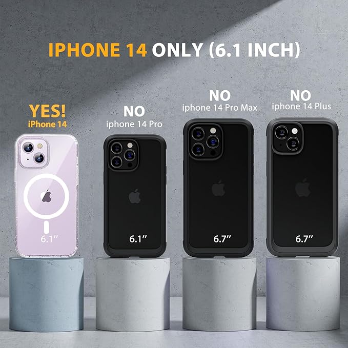 Miracase Magnetic for iPhone 14 Case 6.1", Full-Body Protective Bumper 14 Phone - Image 7