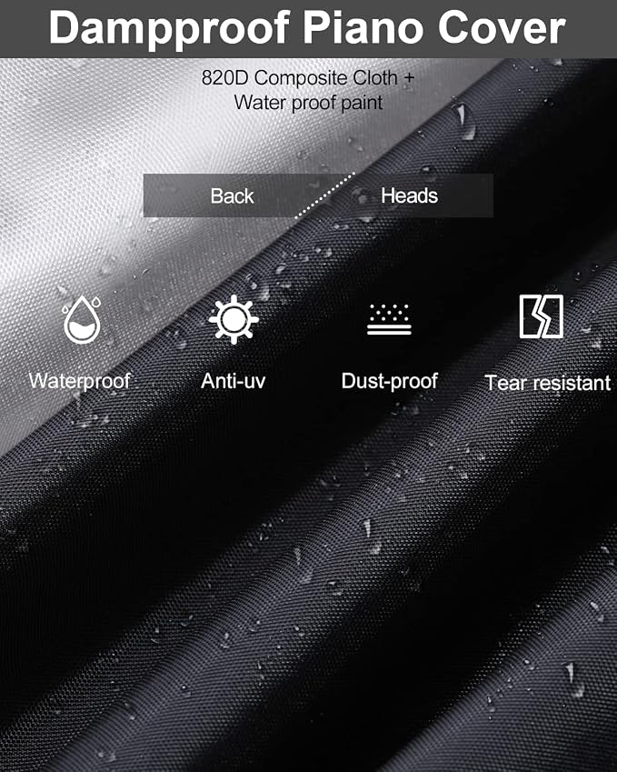 Elastic Lock Music Keyboard Dust Protector Cover - Image 4
