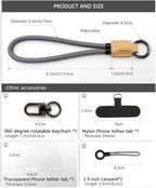 Handmade Cowhide Leather Phone Wrist Strap, Universal Adjustable Key Lanyard - Image 5