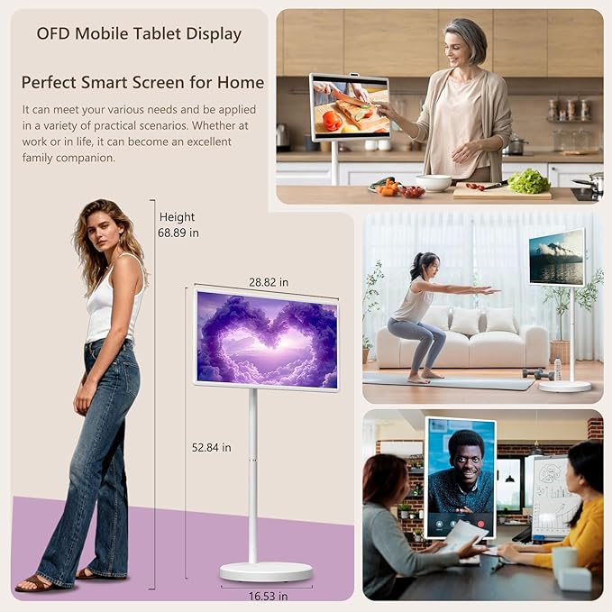 OFD 32 Inch Portable Smart TV FHD 1080P IPS Touchscreen, Running Android 15 OS - Image 9