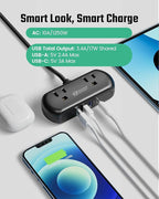 2Ft Extension Cord, SUPERDANNY Mini Surge Protector - Image 5