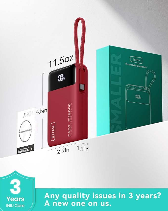 INIU 20000mAh Power Bank, Small 45W PD Fast Charging Portable Charger - Image 4