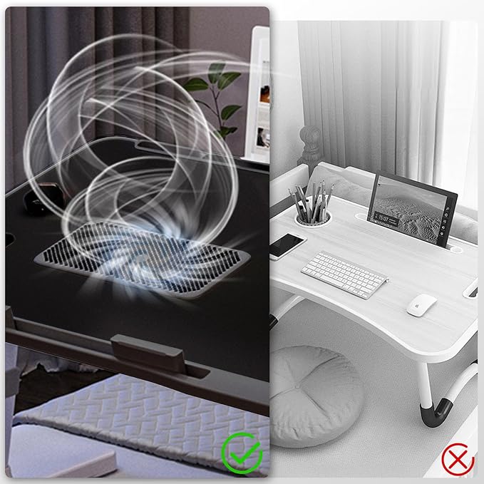 Laptop Lap Desk with Cooling Fan - Image 4