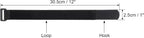 12 Pack 1 x 12 Inches Hook and Loop Reusable Fastening Cable Tie Down Straps by - Image 3
