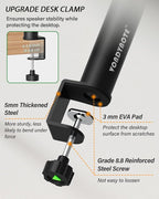 Set of 2 Dual Side Clamping Studio Monitor Stands Desktop Clamp Speaker Stands - Image 6