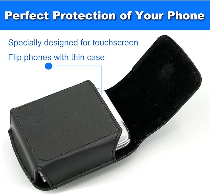 BECPLT for Galaxy Z Flip7 /6/5/4/3 Z Flip 5G Case 360 Rotating Leather Pouch - Image 2