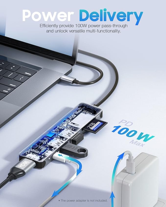 Hiearcool USB C Hub, USB-C Multi-Port Adapter - Image 3