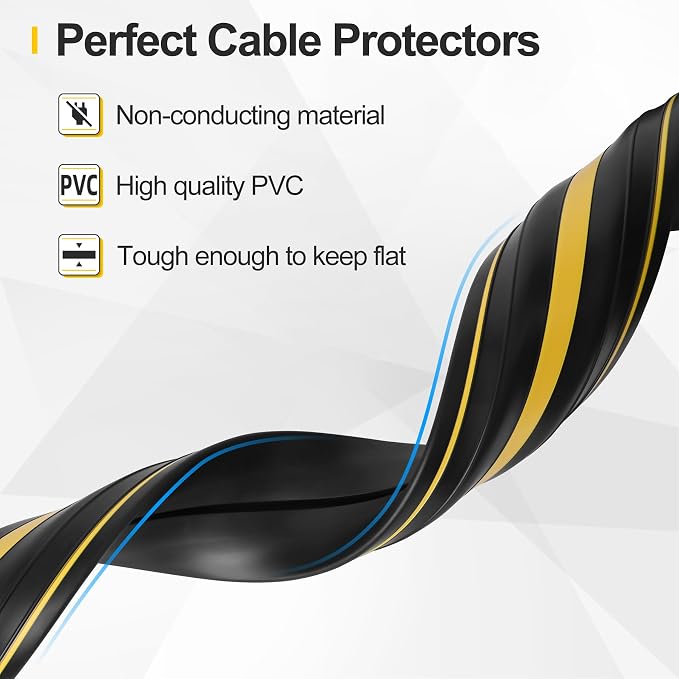 Floor Cord Cover 4.1Ft Heavy Duty PVC Floor Cable Protector Electric Cord Hider - Image 3