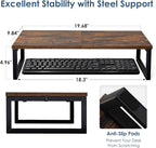 ARCOBIS 20 Inch Monitor Riser, Wood & Metal Computer Monitor Stand Riser - Image 3