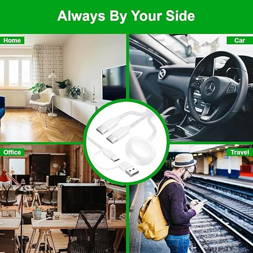 Upgraded 3 in 2 USB C Cable for Apple Watch Charger Travel USBC Multi Fast - Image 6
