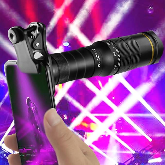Phone Camera Lens Kit, 32X Long Focus Telephoto, Portable Clip-on HD Phone Zoom - Image 7