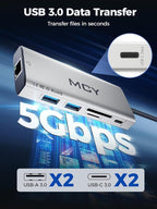 MCY USB C Hub, Laptop Docking Station Dual Monitor Single 8K, 10 in 1 Type-C - Image 5