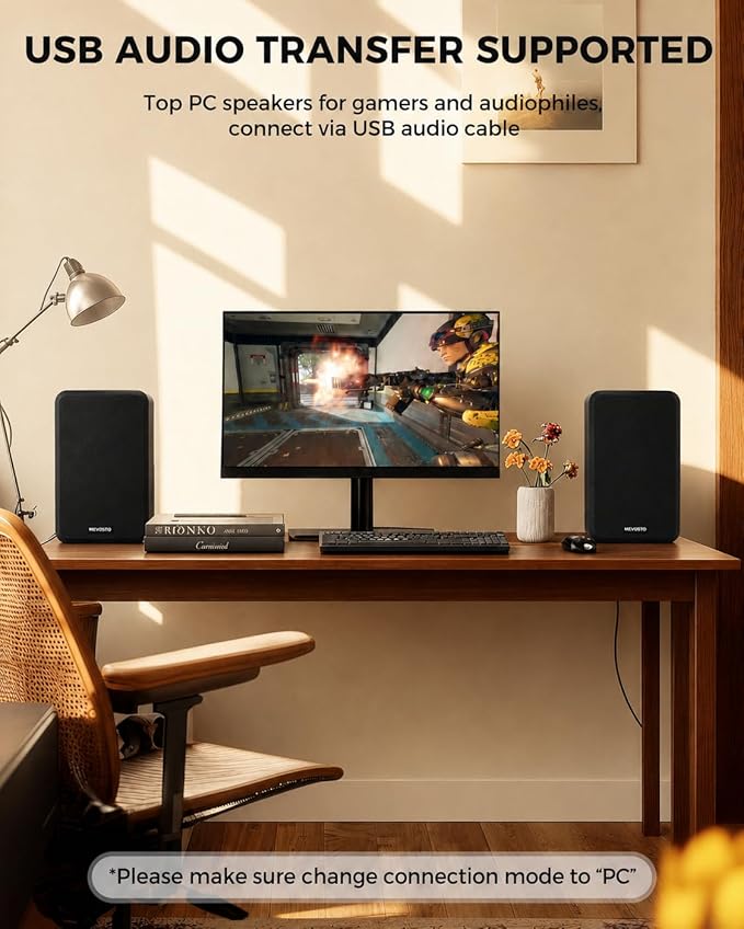 Active Bookshelf Speakers 36W RMS - Image 4