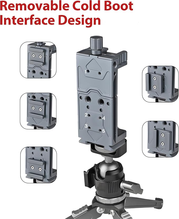 Metal Phone Tripod Mount Adapter Adjustable Phone Mount - Image 6