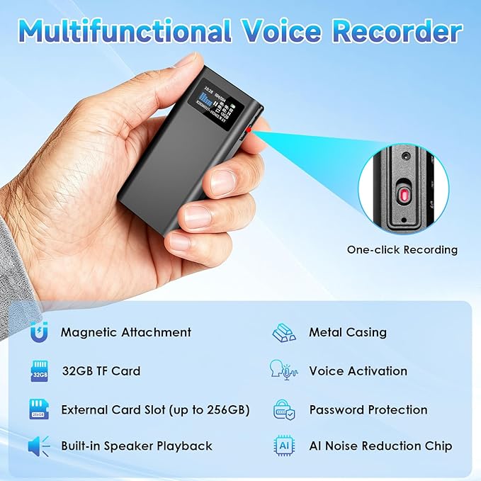 32GB Magnetic Voice Recorder - Image 9