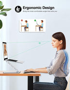 RIWUCT Foldable Aluminum Alloy Laptop Stand - Image 2