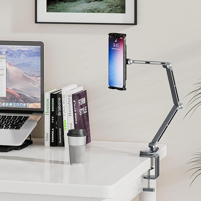 Tablet Stand Holder, Adjustable Foldable Tablet Arm iPad Desk Mount - Image 7