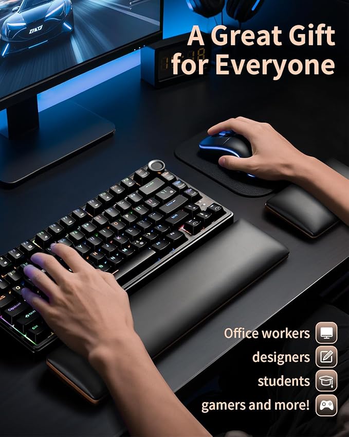 ASFSKY Keyboard and Mouse Wrist Rest Set - Image 7