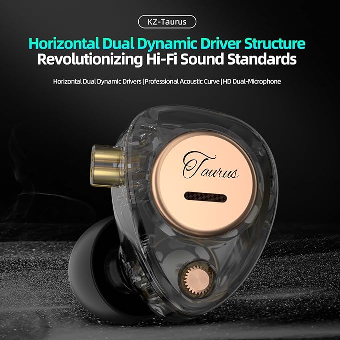 KZ Taurus in Ear Monitor Headphones, Horizontal 2DD Gaming IEM Earbuds Wired in - Image 2