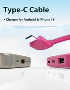 miisso 6000mah Ultra Slim Built in Cables Power Bank, Card Size Built in USB C - Image 5